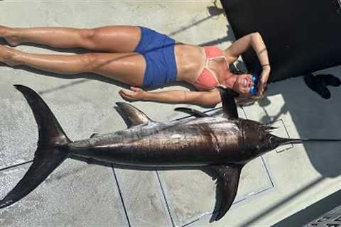 I’m Not Sure Who Won This Battle, Her or the Fish! (Swordfish Catch Clean and Cook)