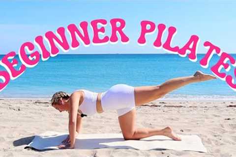 10 MINUTE BEGINNER PILATES WORKOUT | BEACH WORKOUT | NO EQUIPMENT