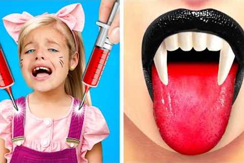Good Barbie Babysitter vs Bad Vampire Babysitter! *Genius Parenting Hacks* by Gotcha!