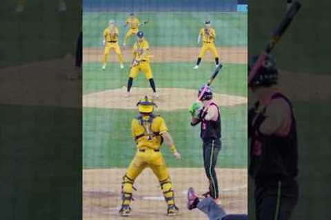 There’s so much happening here! #savannahbananas #shorts #baseball #dancingumpire #dance #bananaball