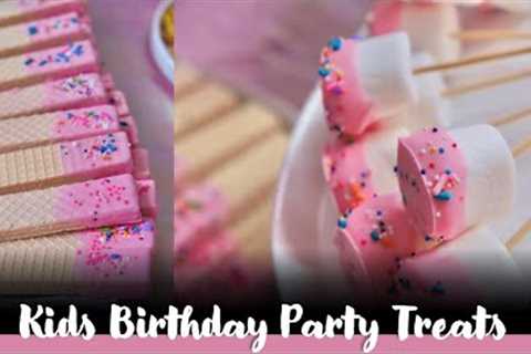 Easy DIY Kids Birthday Party Treats/DIY Candy Table Treats/Marshmallow Pops/Dipped Wafers