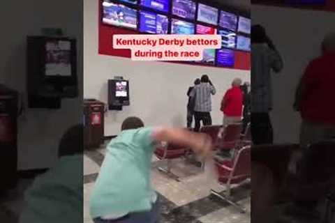 Guy Acts Funny Watching a Horse Race