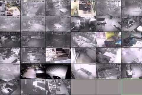Witson CMS CCTV live 6 remote sites 33 cameras total - Night Mode