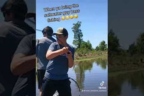 Salt water guys bass fishing 😎 #shorts #fishing #bassfishing