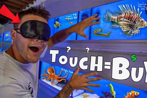 SALTWATER FISH SHOPPING SPREE BLINDFOLDED!! (new fish)