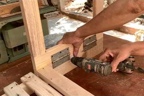 Useful Project From Recycling Wooden  Pallets // Steps To Build A Easy Collapsible Bench