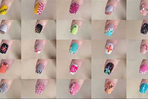 35+ Easy nail art designs at home compilation || Dot nail art || Floral nails || Huge compilation
