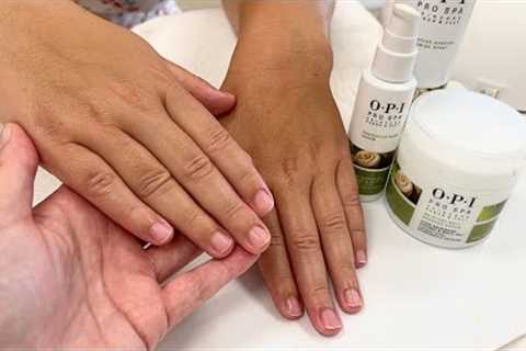 Summer fresh natural nail manicure with OPI Pro Spa &amp; Repair Mode [Watch Me Work]