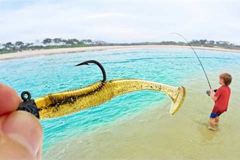 Father VS Son Beach Fishing