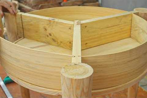Incredible Woodworking Ideas From Solid Wood // Tea Table Design With Enchanting Classical Art Style