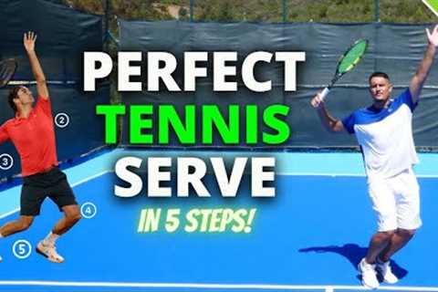 How To Hit The Perfect Serve in 5 Steps - Perfect Tennis (Episode 1)