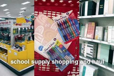 School Supply Shopping and Haul! 🛒✨📓 | Bliss of Tiktok Compilations