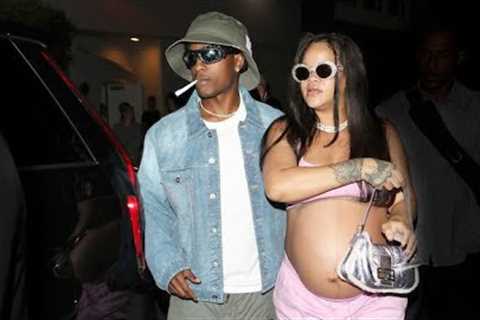 Rihanna Looks Ready To POP During Dinner Date With ASAP Rocky