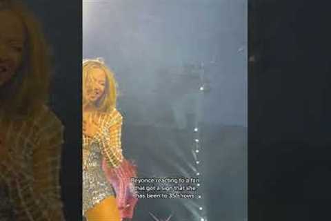 Beyonce reacts to a fan telling her they've been to 35 of her shows tiktok chlxxgl