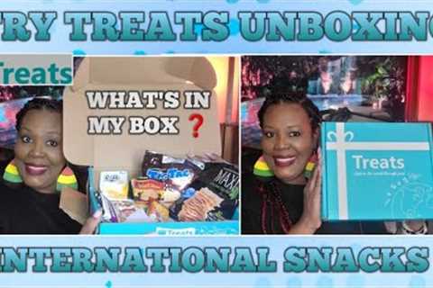 TRY TREATS * UNBOXING INTERNATIONAL SNACKS  😋* LETS SEE WHAT’S IN THE BOX  7-29-23