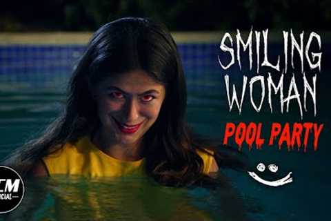 Smiling Woman Pool Party | Short Horror Film