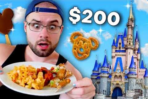 $200 Food Day At MAGIC KINGDOM In Disney World! Be Our Guest + Crystal Palace REVIEW!
