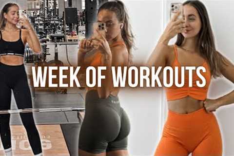 FULL WEEK OF WORKOUTS - Gym Workouts (MCI App), Boxen &amp; Pilates // annrahel