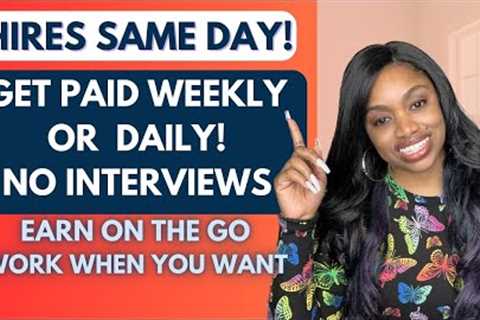 🙌🏽START THE SAME DAY! $1500 Weekly Pay *No Interviews* 4 Work When You Want Remote Jobs-