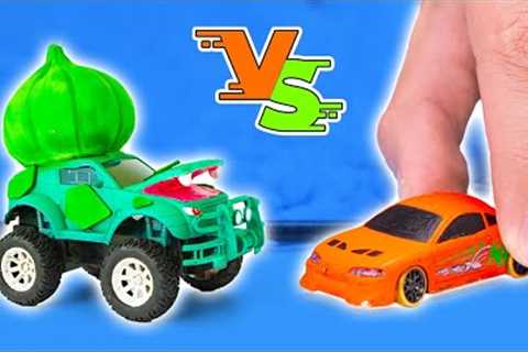 The $1 Million Racetrack Challenge For RC Cars || DIY Race Track, Pokémon VS. Toy Cars 🚗🚙