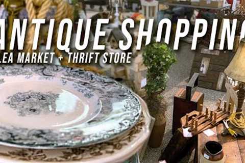 Antique Store Flea Market Shopping with Mom + Antique Mall Vlog, Goodwill &amp; Styled Flea Market..
