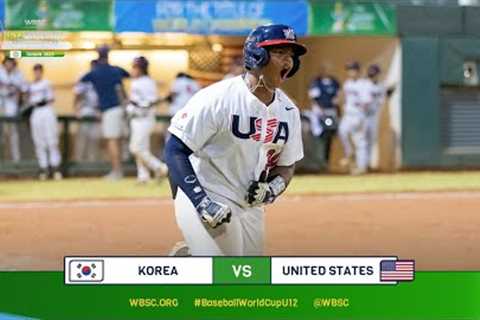 HIGHLIGHTS – Korea vs. USA – WBSC U-12 Baseball World Cup