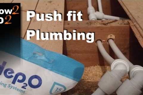 Push fit plumbing How to install  connect plastic water pipes in a bathroom
