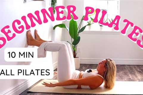 10 MINUTE WALL PILATES WORKOUT FOR BEGINNERS | NO EQUIPMENT