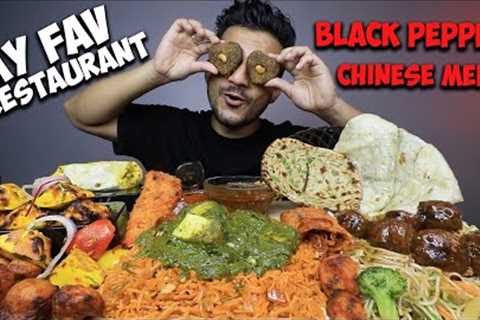 BLACK PEPPER'S HAKKA NOODLES, CHILLI FRIED RICE, MANCHURIAN, SPRING ROLL, PANEER TIIKA, SAAG PANEER