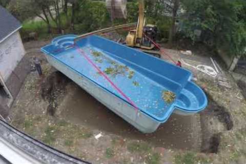 Fiberglass pool install timelapse: part 1
