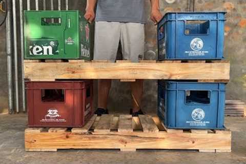 Transforming Old Pallets and Beer Crates into Stunning Furniture: A Creative Woodworking Project