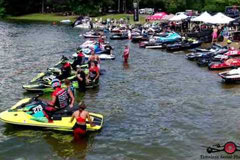 Race 7 P1 AquaX &amp; Great Lakes Watercross Stone Lake July 29 Drone Footage 4K Highlights