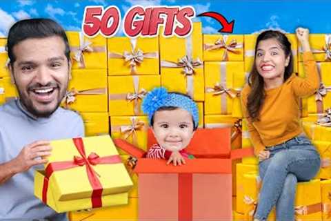 50 BIRTHDAY GIFTS FROM MYRA | UMESH BIRTHDAY VLOG | GIVEAWAY