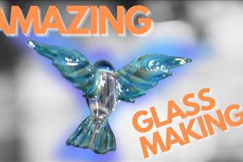 Mesmerizing Glass Art - Realistic Hummingbird - ASMR Glass Blowing