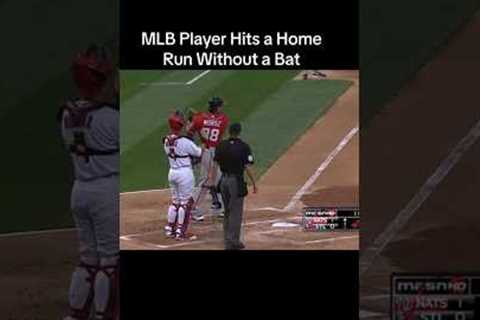 MLB Player Hits a Home Run Without a Bat #sports #baseball #mlb #foryou