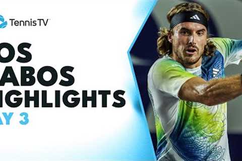 Tsitsipas Takes On Isner; Norrie, Paul &amp; Kovacevic Feature | Los Cabos Highlights Day 3