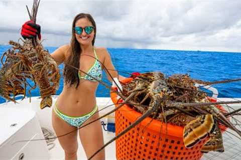 DIVING SECRET SPOTS for LOBSTER! MINI SEASON 2023! Catch, Clean, Cook!