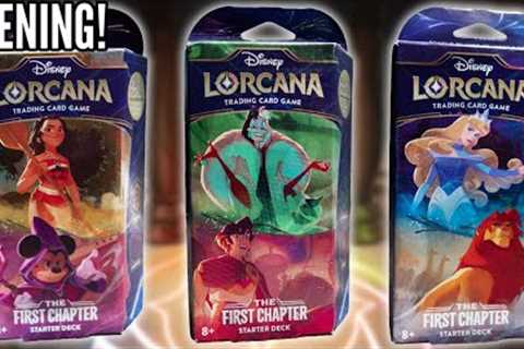 Disney Lorcana Card Game: Unboxing ALL Three Starter Decks!