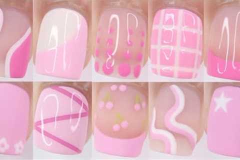 HUGE NEW NAIL ART COMPILATION 2023 | quick and easy pink nail design ideas