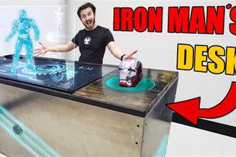 We made a REAL HOLOGRAM Desk like Tony Stark's!