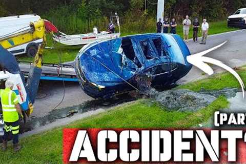 POLICE, FIRE RESCUE ARRIVE AFTER FINDING CAR IN GEORGIA POND! (part 2)