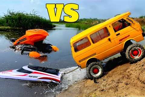 RC Boat vs RC Van | Remote Control Car | RC Cars