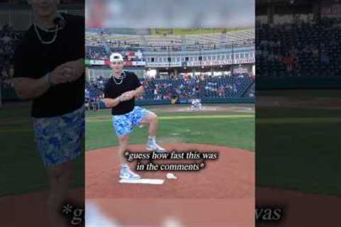 They let ME THROW THE FIRST PITCH!? 💀🤣🔥⚾️ #shorts