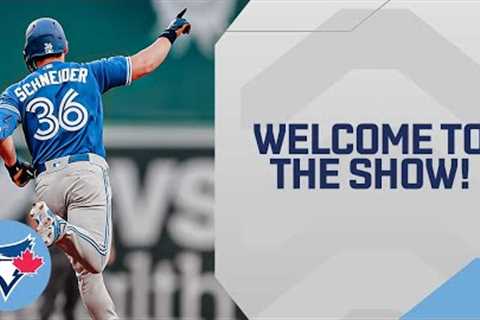 Davis Schneider hits FIRST Big League blast in his FIRST at-bat!