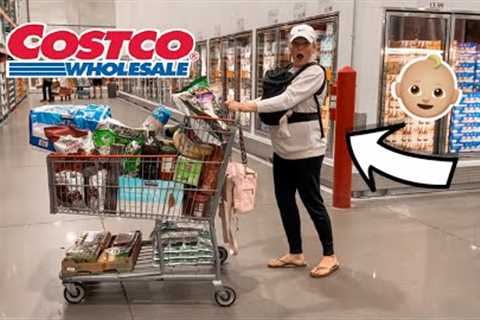 MASSIVE $700 COSTCO HAUL with my newborn baby! // come shop with me at COSTCO!!! // Rachel K