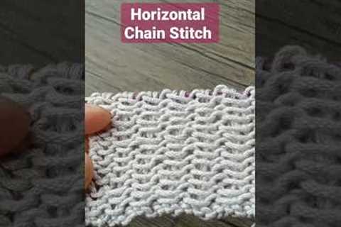 Horizontal Chain Stitch with @KnittersPride Joy of Knitting Needless #knitting