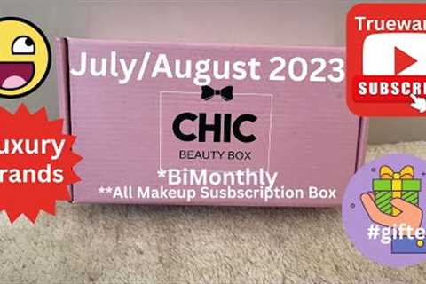 Chic Beauty Box July Aug 2023 bimonthly ALL MAKEUP Unboxing #pr #gifted #Disount Code not affiliated