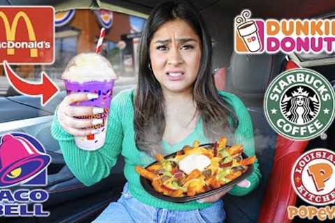 Eating ONLY NEW Fast Food Menu ITEMS for 24 HOURS!!