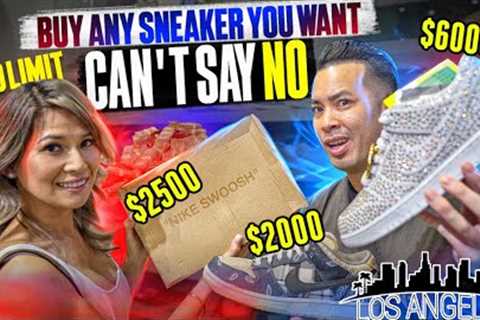 SNEAKER SHOPPING IN LOS ANGELES w/ WIFEY !!! NO LIMIT BUY ANYTHING SHE WANTS 💸💸