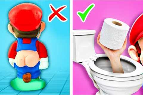 Super Mario Toilet Hacks &amp; Gadgets! Funny Moments, Viral Parenting Tips by Zoom GO!
